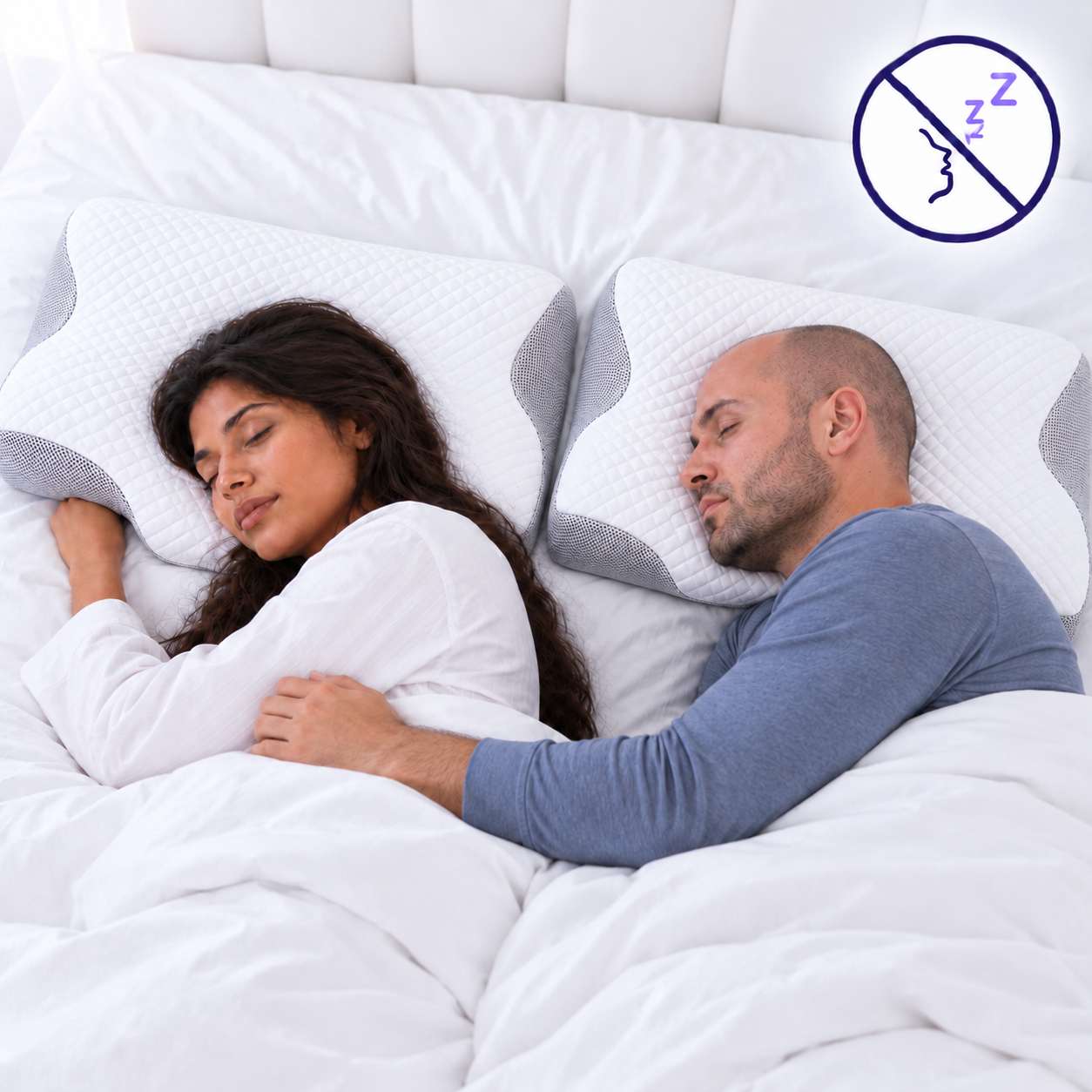 Par sover lugnt på Swedish Sleep ergonomiska kuddar